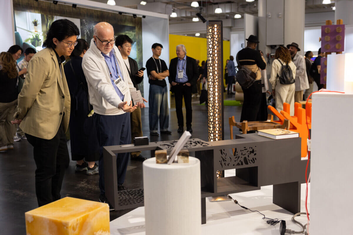 ICFF attendees admiring products in the Launch Pad section of WANTED at ICFF 2025