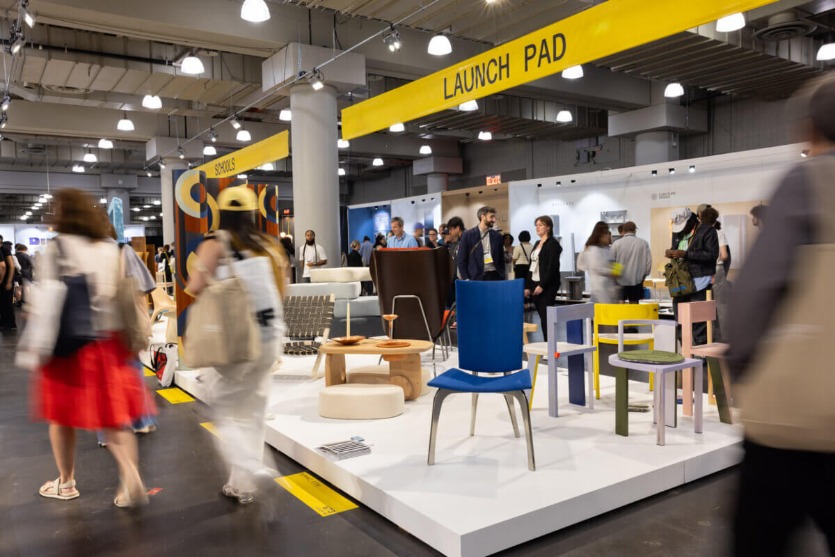 A bustling Launch Pad Section at ICFF