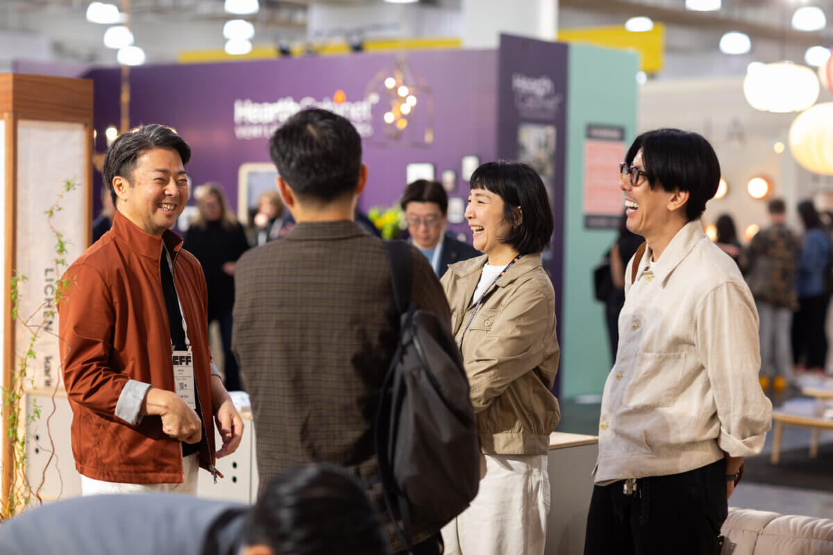 Conversations and connections being made at ICFF 2025