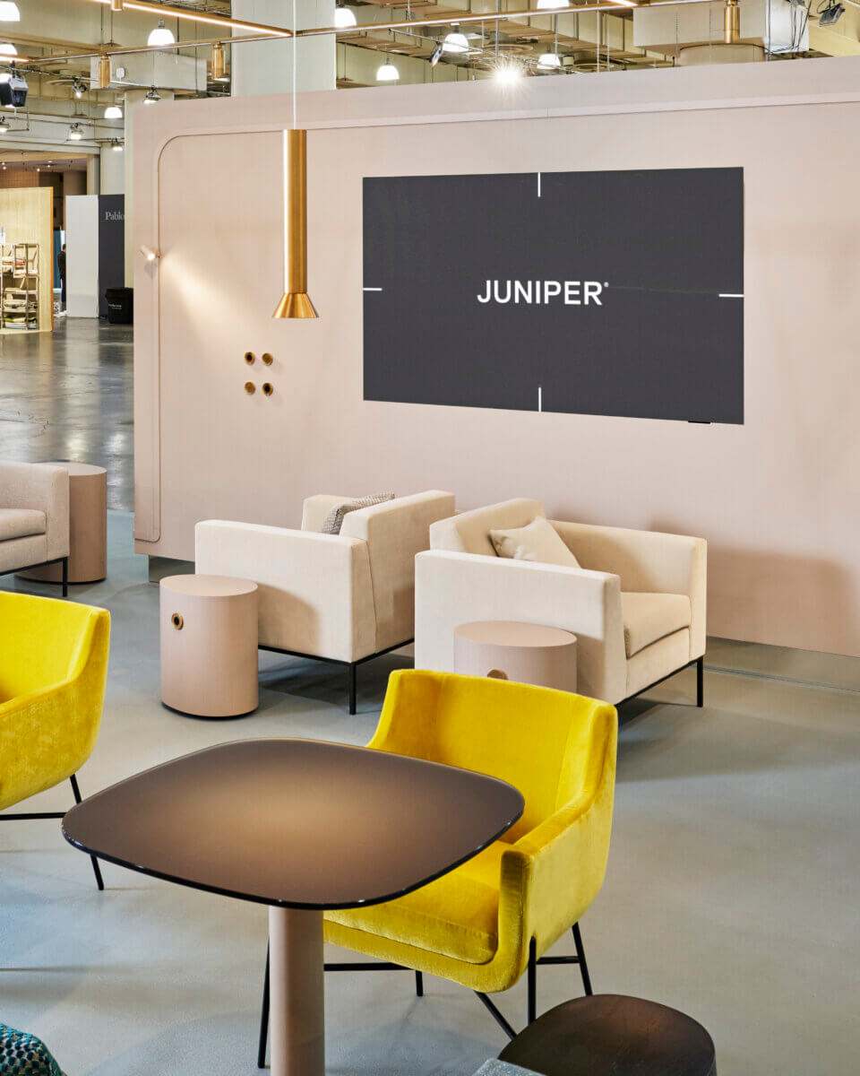 Juniper Recharge Lounge at ICFF 2025