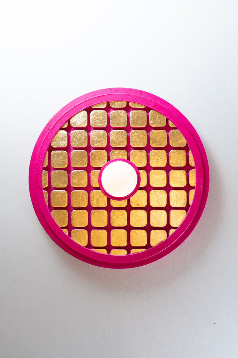 Shiny Bits Sconce in Magenta