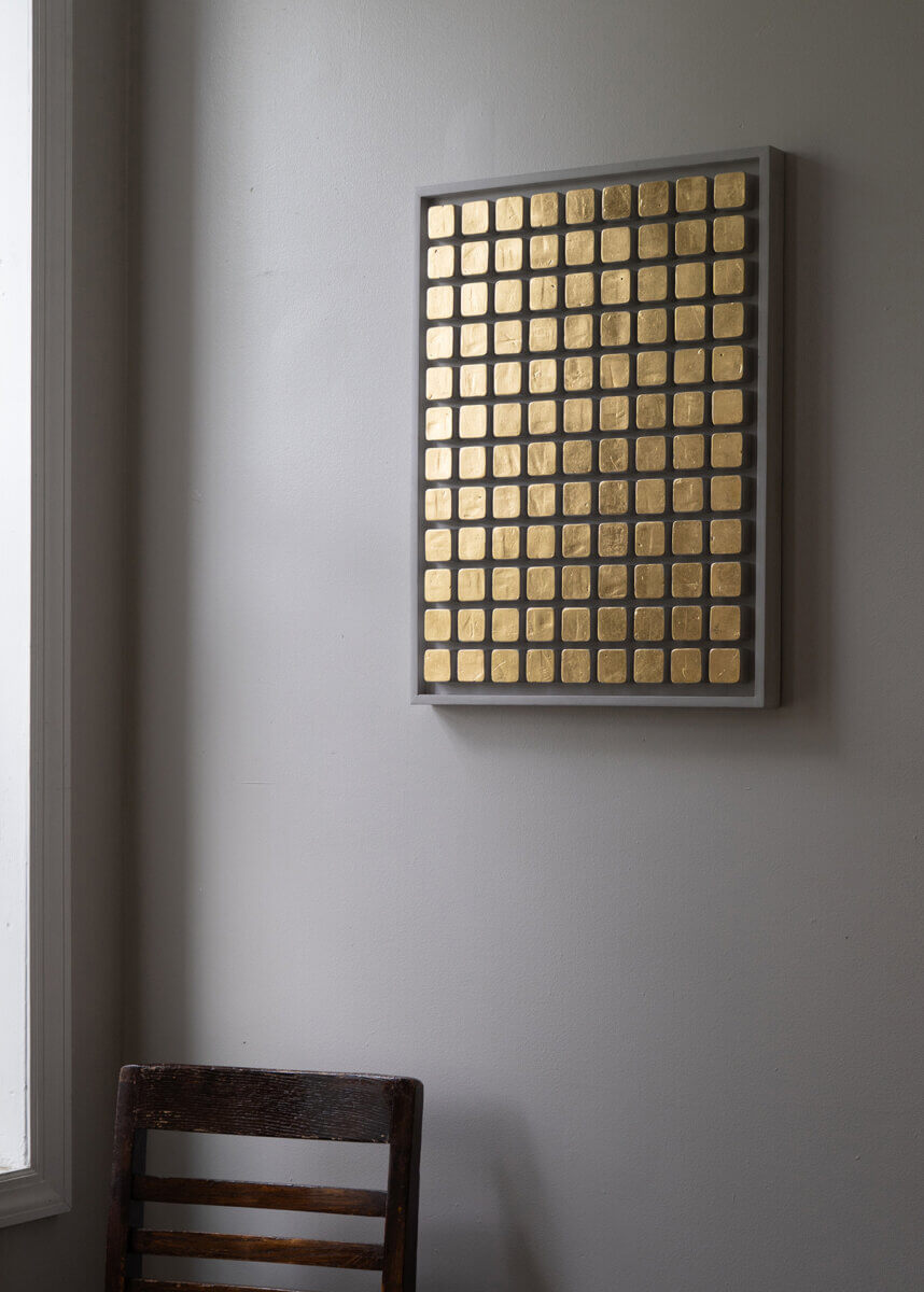 Shiny Bits Wall Panel in Stoneware
