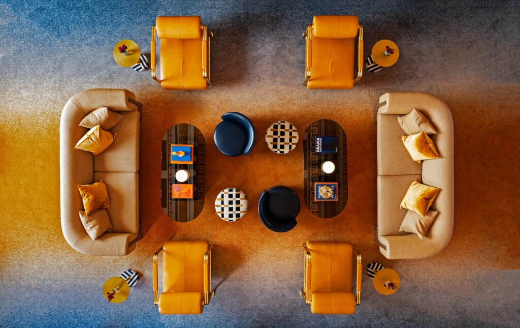 Union Square living room in New York, blending local and international design. Photo by Michael Kleinberg.