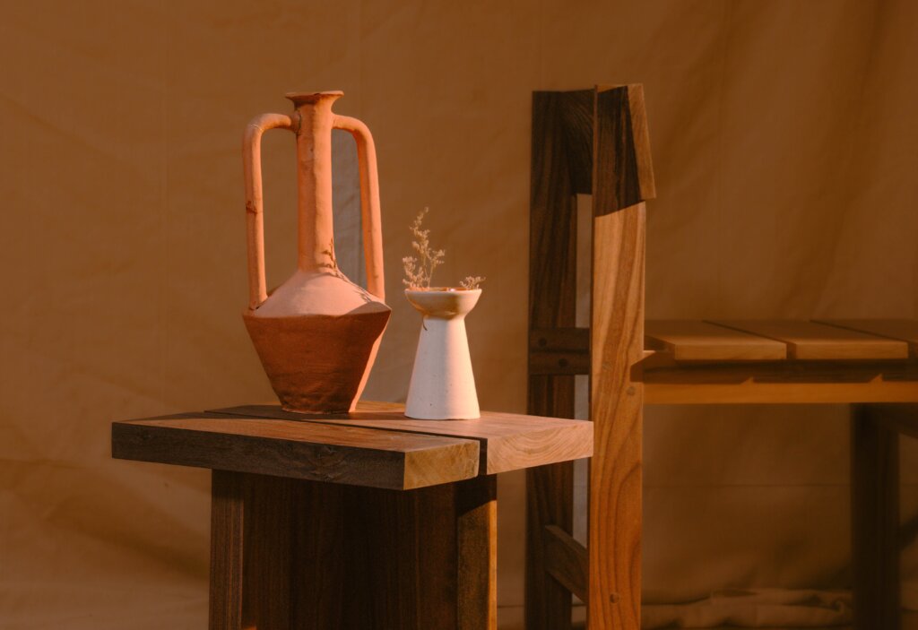 Walnut Table and Chair by Brett Paulin Design