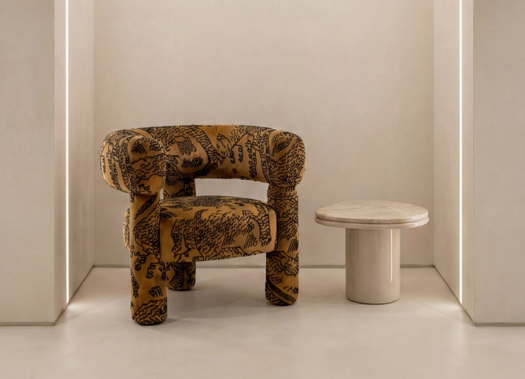 Tosca Lounge Chair and Flo Side Table by FICARI