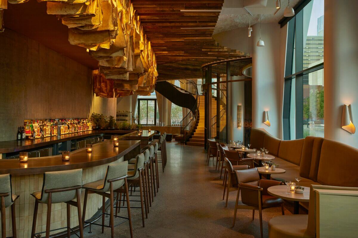 Interior of Pasque restaurant at Populus, Denver (Image courtesy of FOWLER, photographed by Yoshihiro Makino)