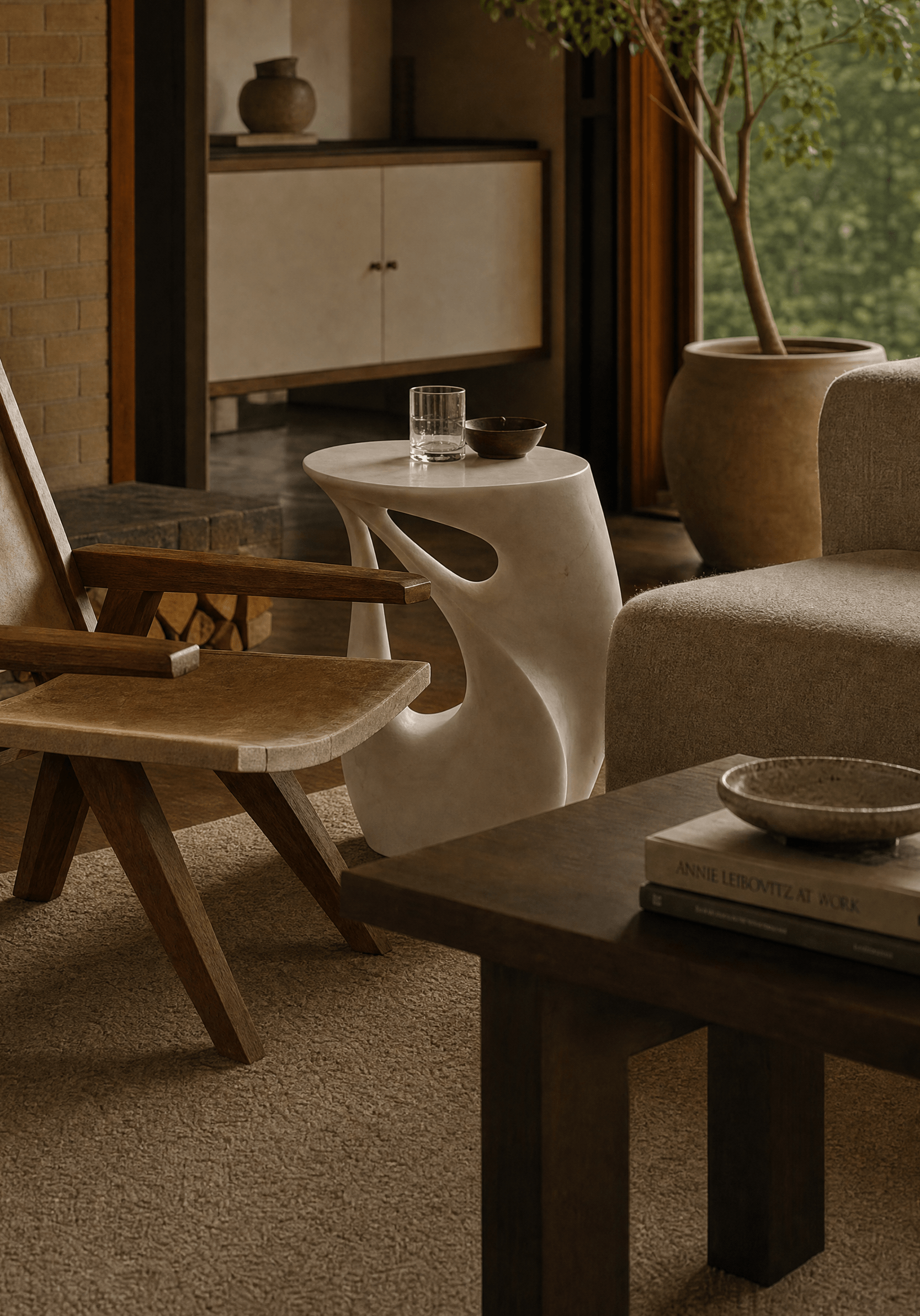 Joey Aji's Pinch Table in a room environment