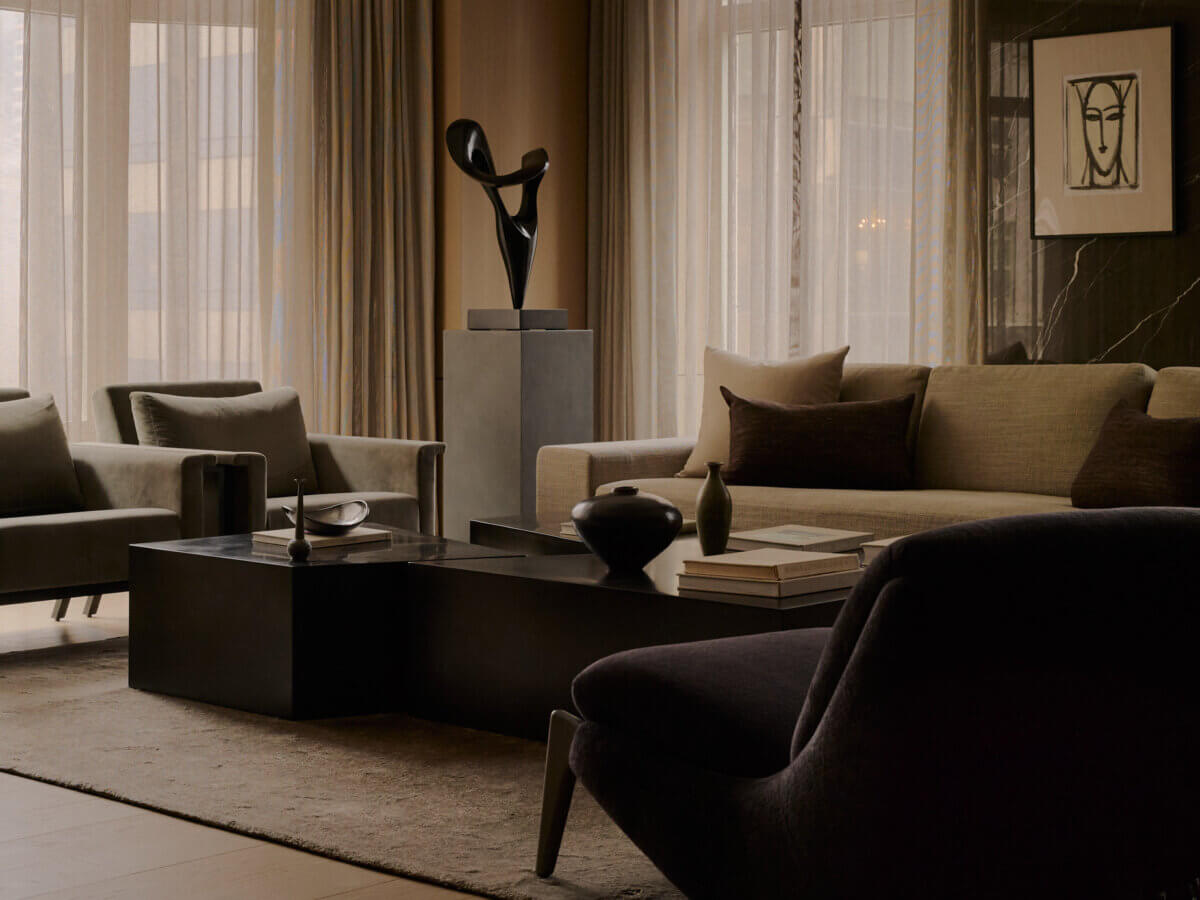 Central Park West Modern Project, Living Room
