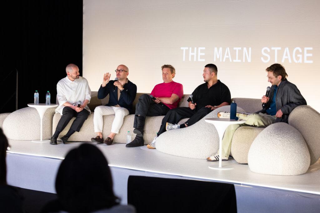 ICFF Talks: Group Photo on Main Stage, The Future is Original: Design Leadership in an Age of Dupes