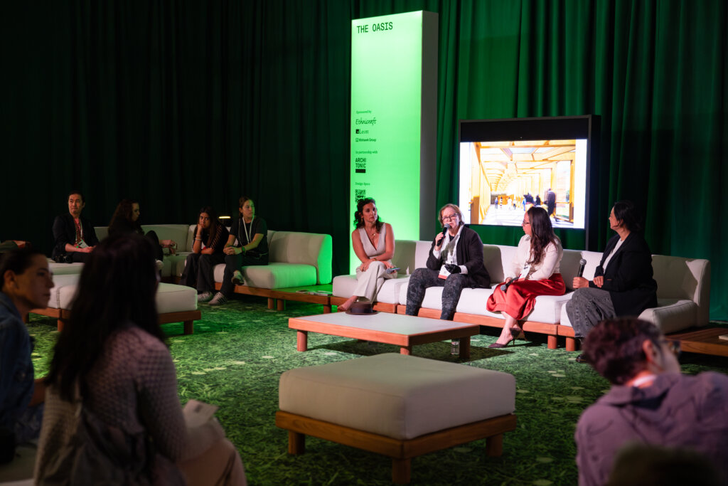 Treger Strasberg, Sara Caples, Sabrina Lippman, and Diana Budds in the Oasis for the Designing for Dignity Talk