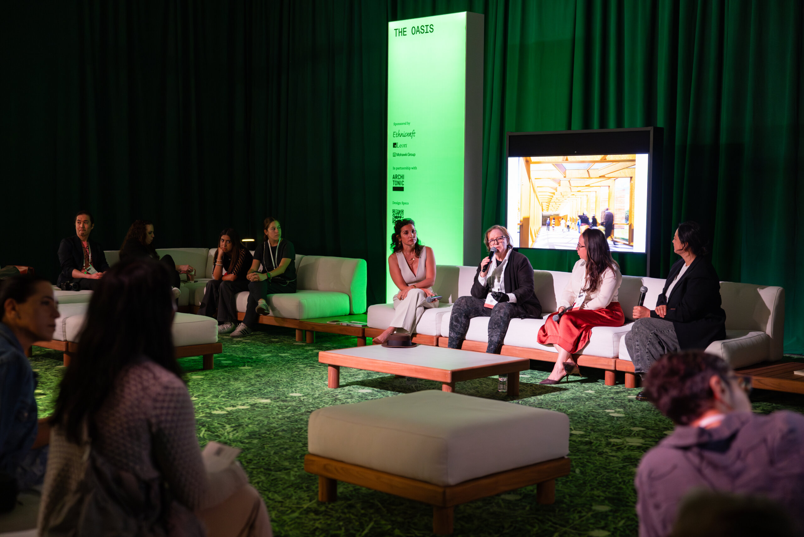 Treger Strasberg, Sara Caples, Sabrina Lippman, and Diana Budds in the Oasis for the Designing for Dignity Talk