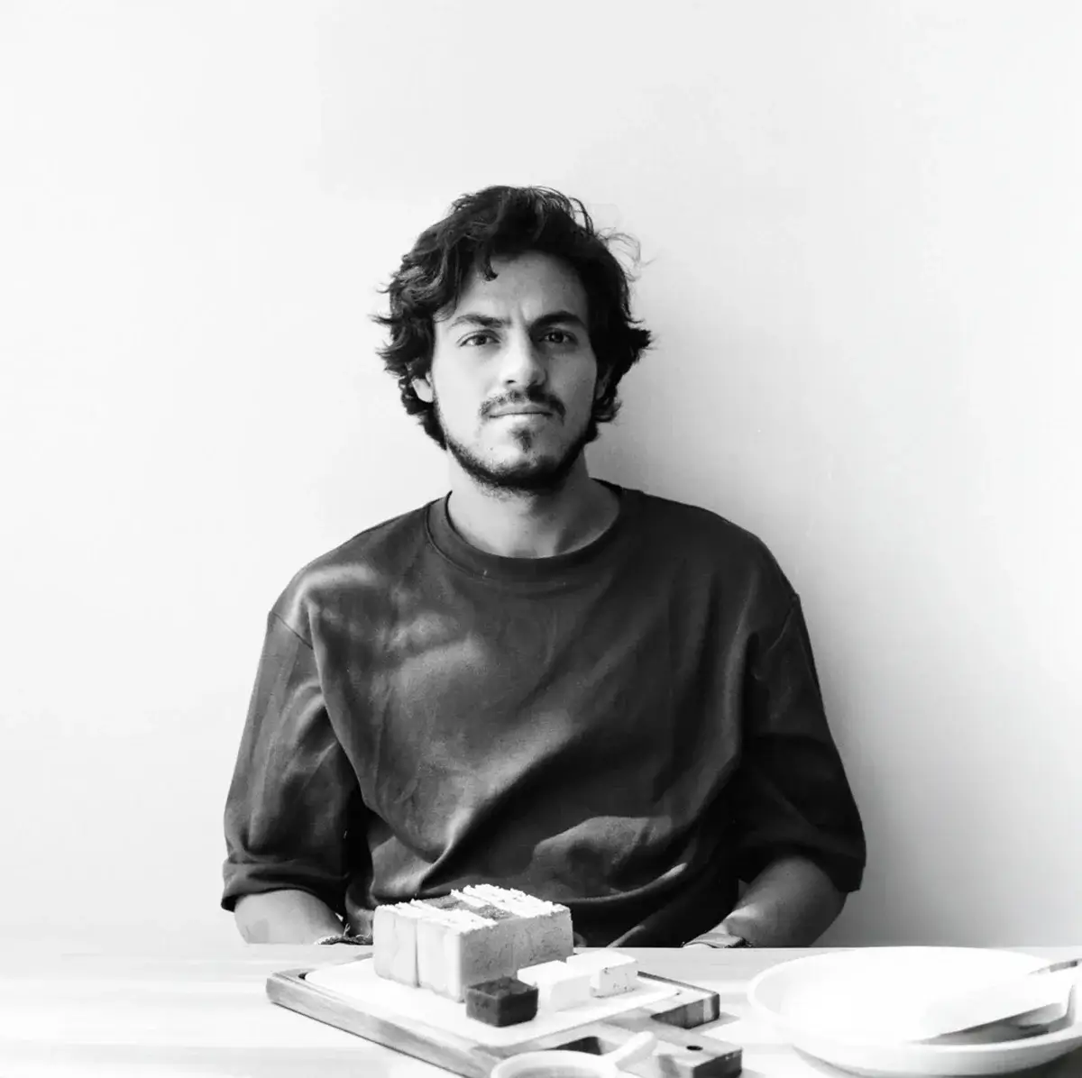 Black and White Portrait of Bernardo Noriega